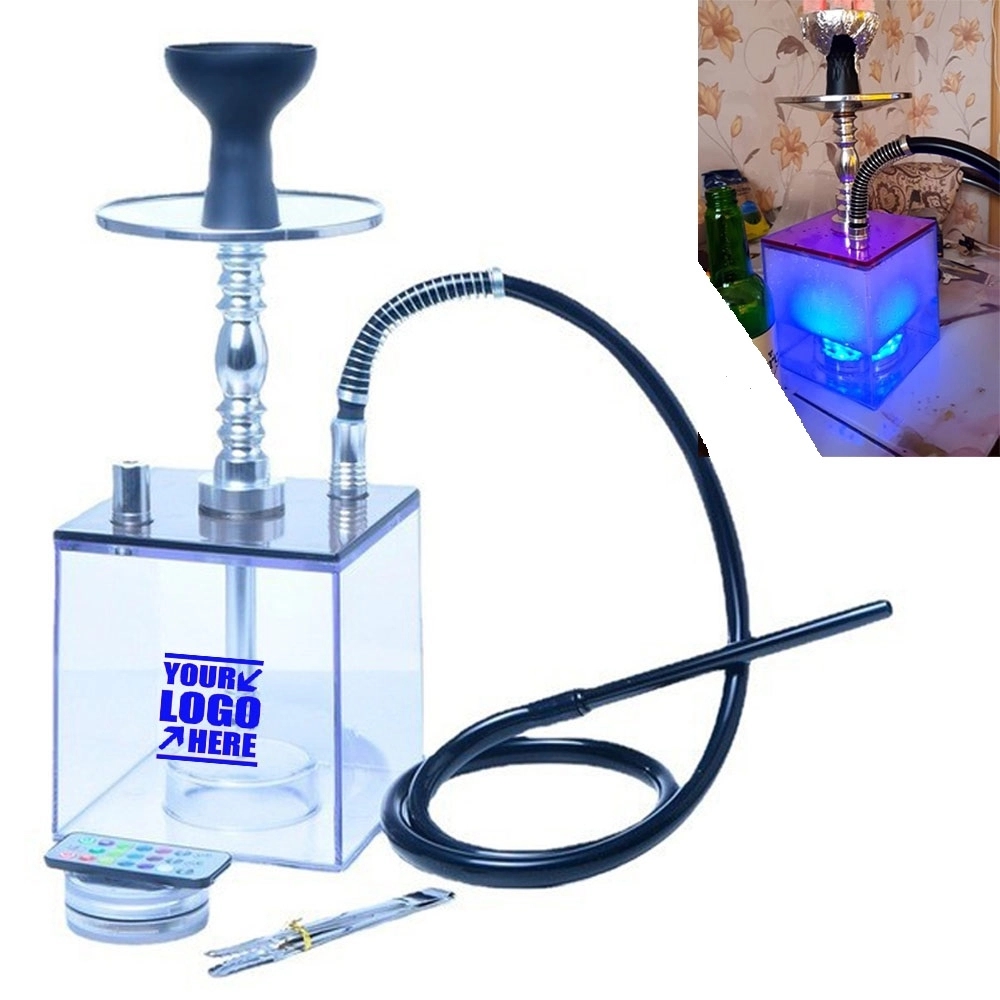 Acrylic Square Hookah Set With Silicone Hookah Bowl 2