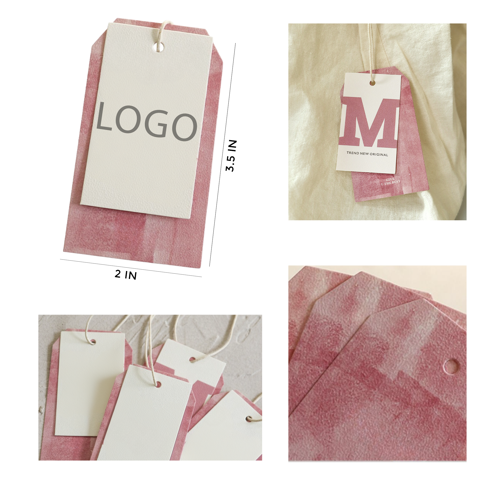 Informative Clothing Tag of Thick Coated Paper 2