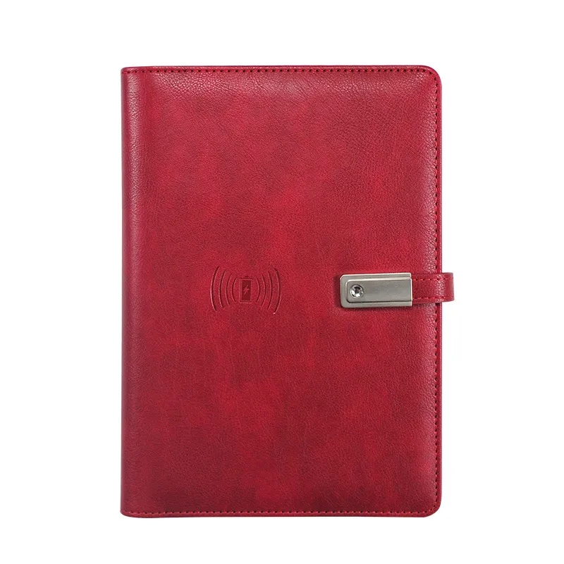 PU Leather Notebook W/ 8000mAh Wireless Charging Power Bank 7