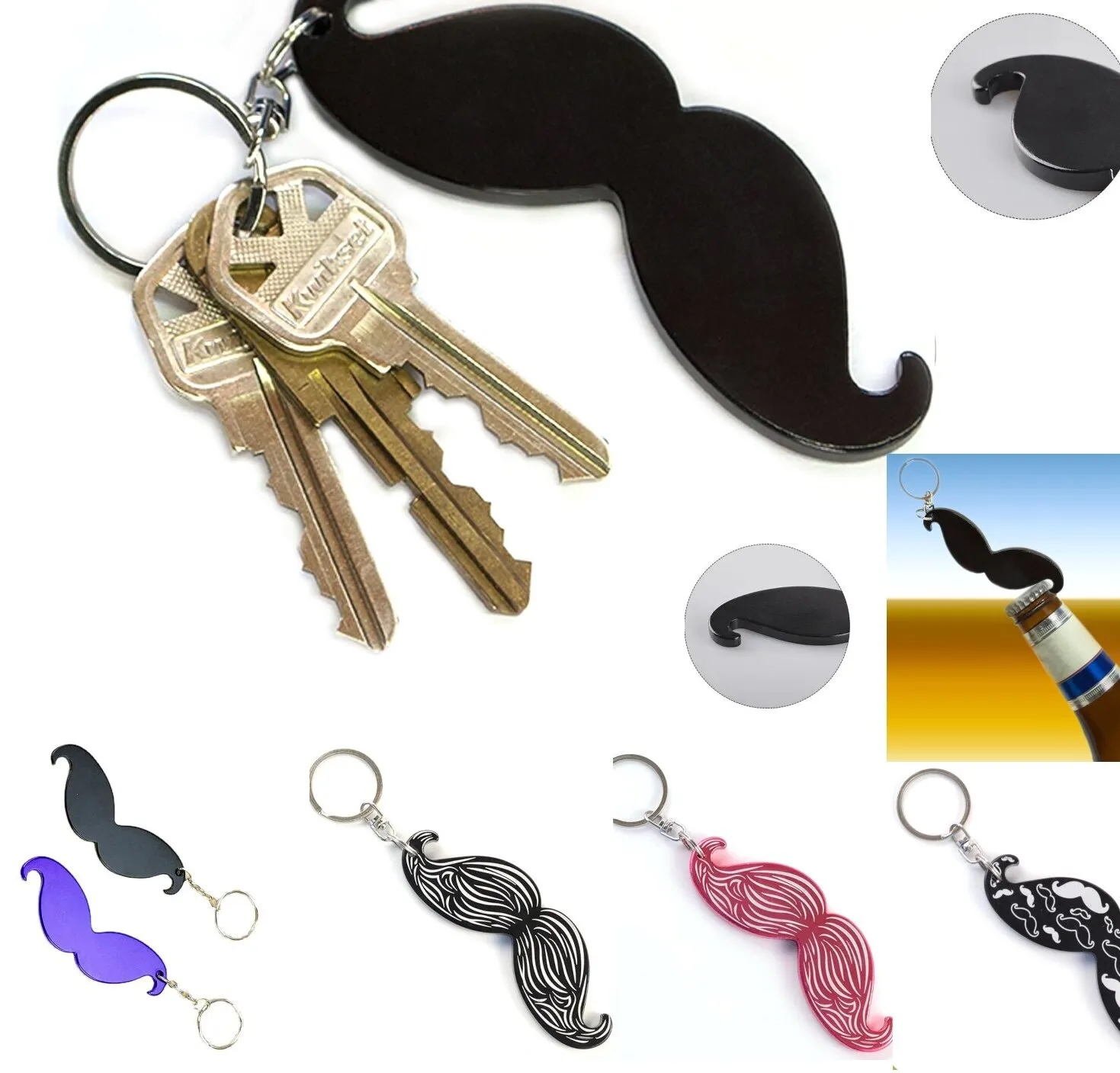 Mustache Key Chain / Bottle Opener 1