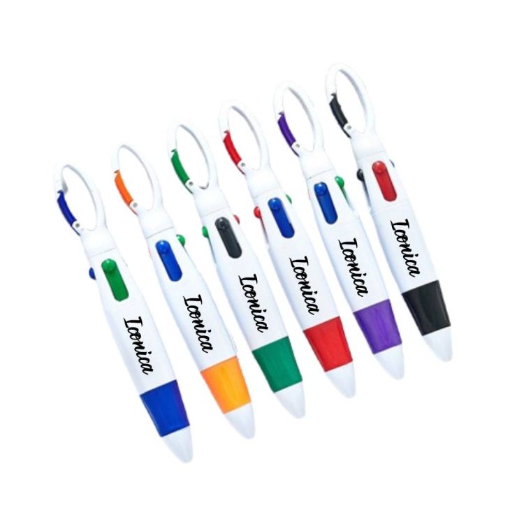4 Color Pen w/Carabiner 1