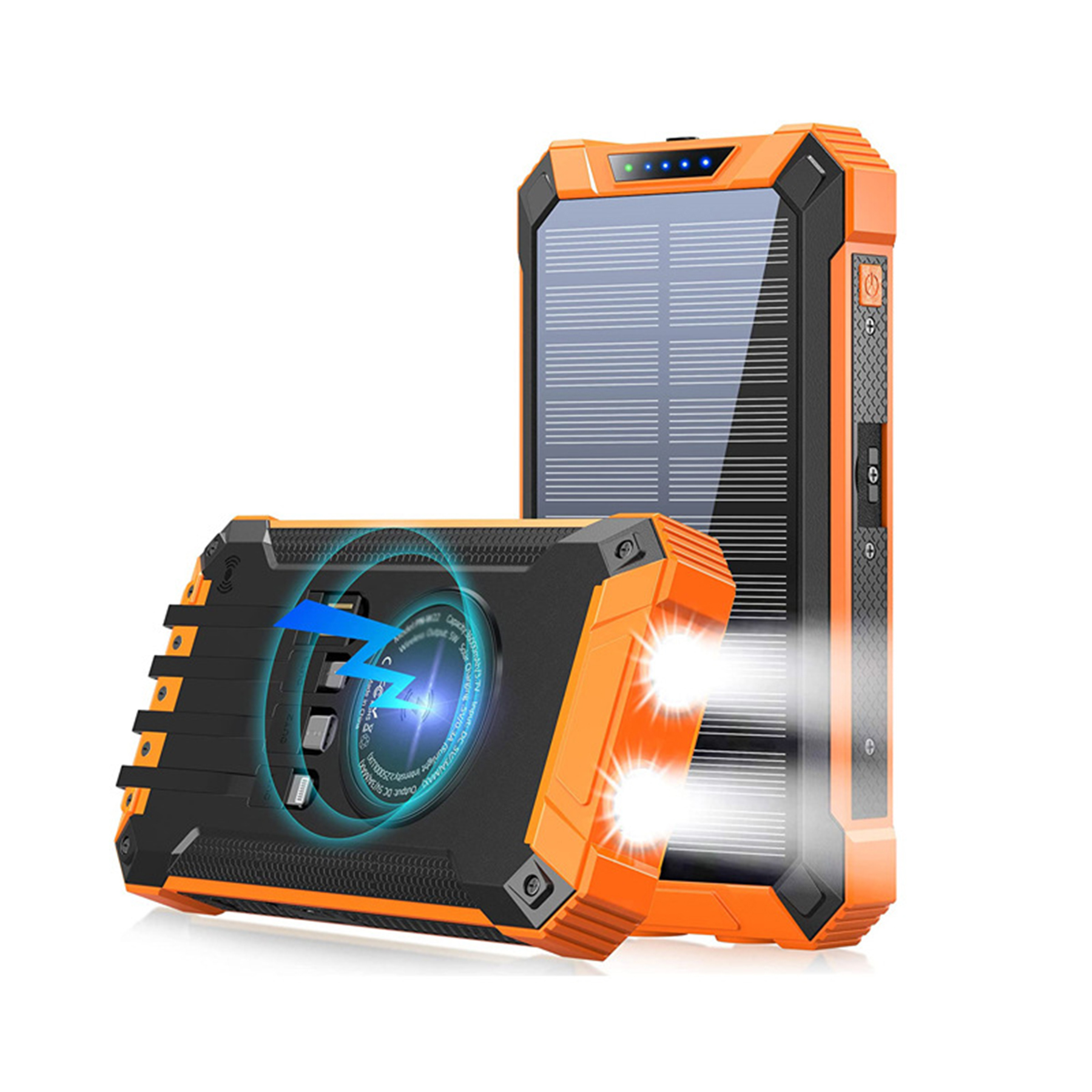 Portable Solar Power Bank with Wireless Charger 2