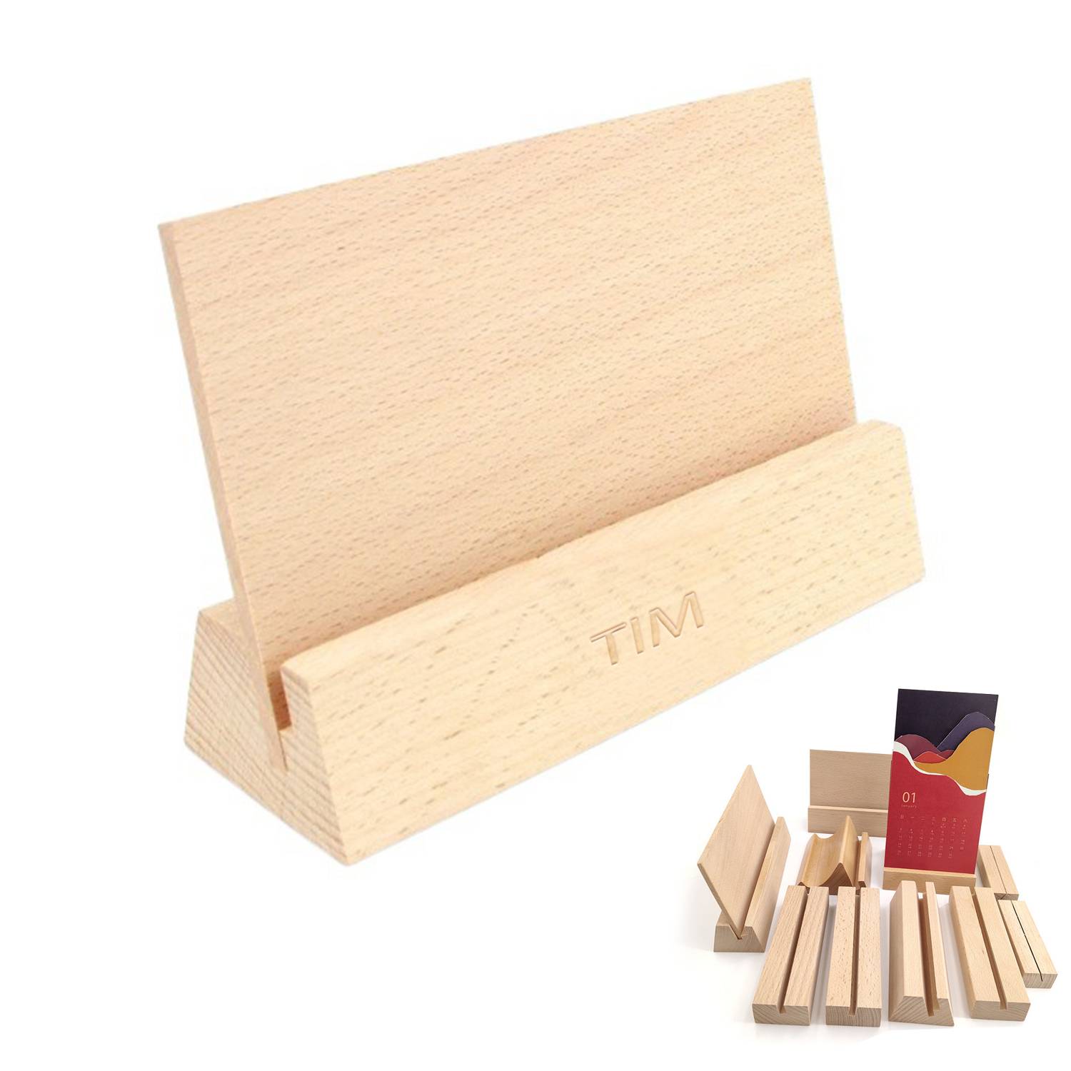 Real wood calendar stand 6