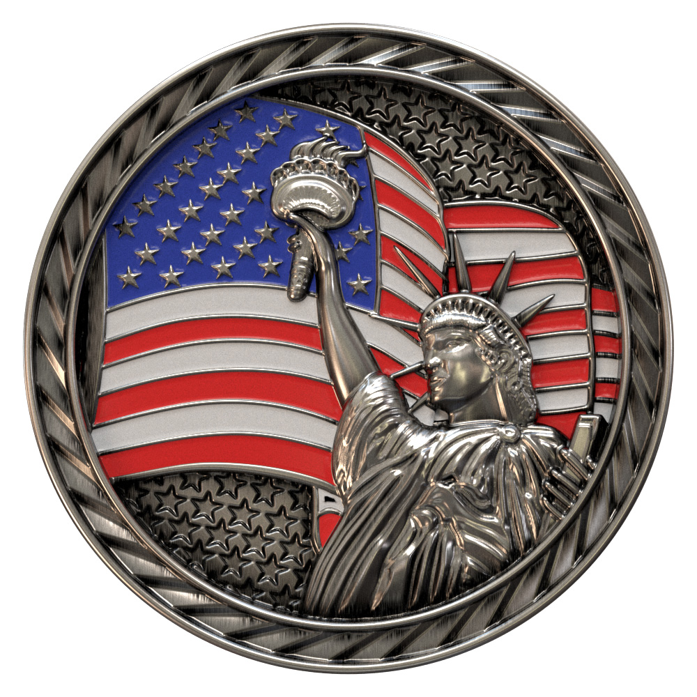 Texture Tone® Antique Gold Double Sided Liberty Coin (2") 3