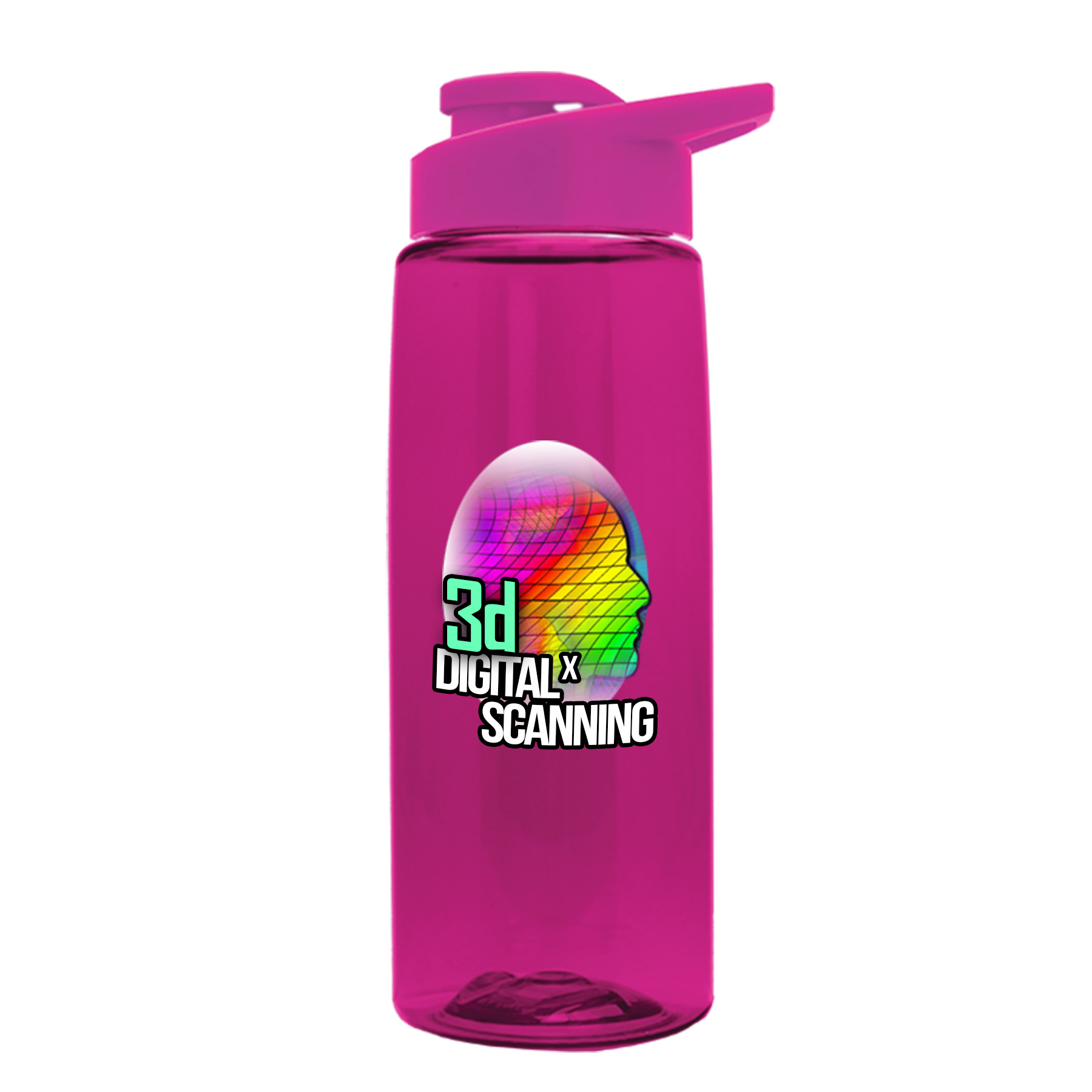 The Flair - 26 oz. Transparent Tritan Bottle with Drink thru and Digital Imprint 9