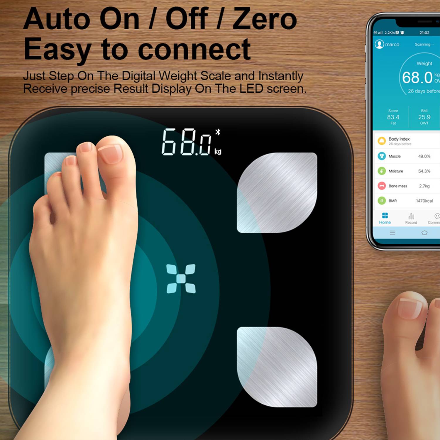 Bluetooth Body Fat Scale 7