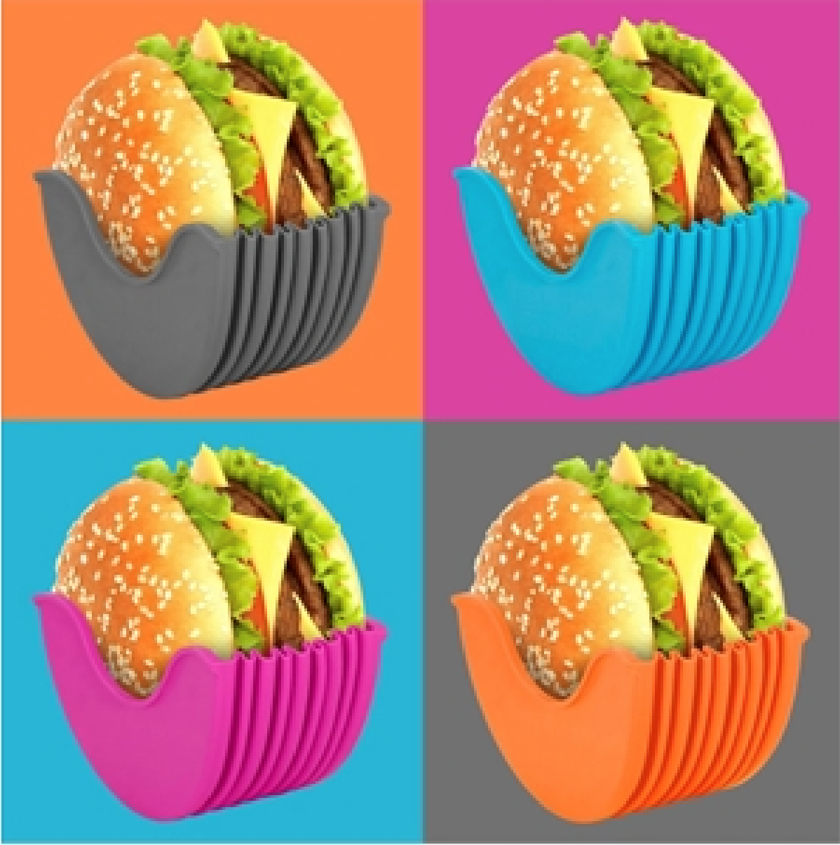 Silicone Hamburger Holder Burger Buddy 1