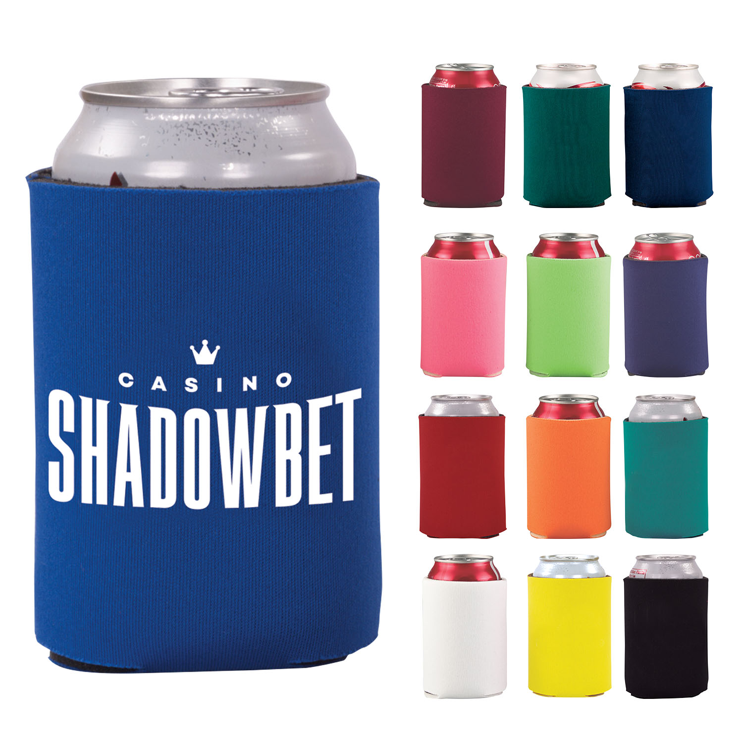 Budget Collapsible Foam Can Cooler Holder-1 Side, custom koozie with logo imprint 19