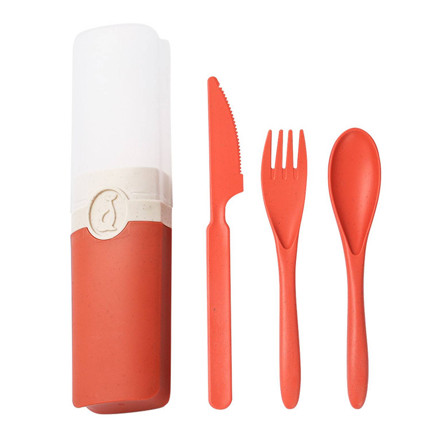 Wheat Straw Knife Fork Spoon Cutlery Set w/ Box 5