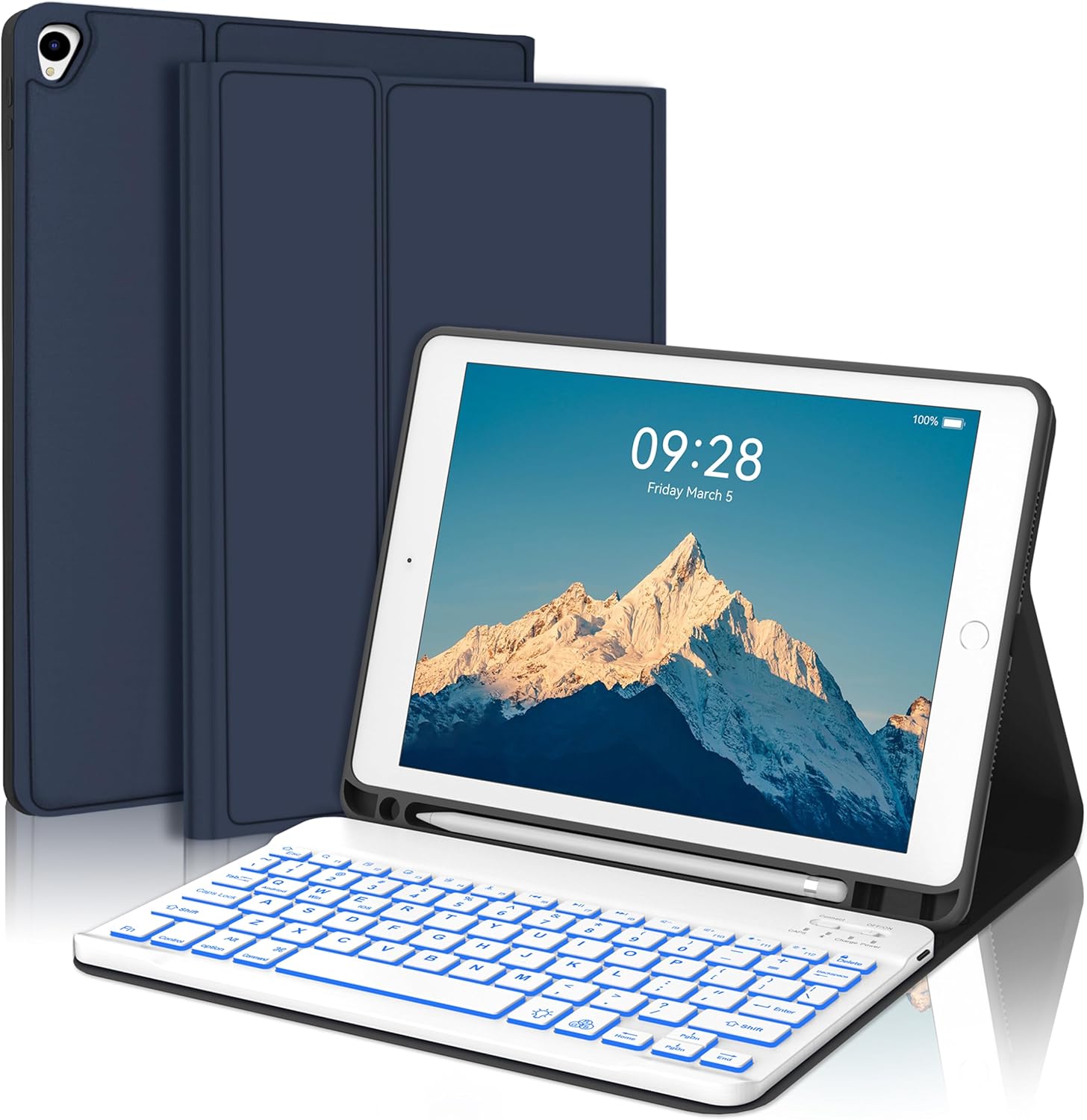iBank® Detachable Bluetooth Slim Wireless Keyboard and Soft Back Cover Tablet Case 1