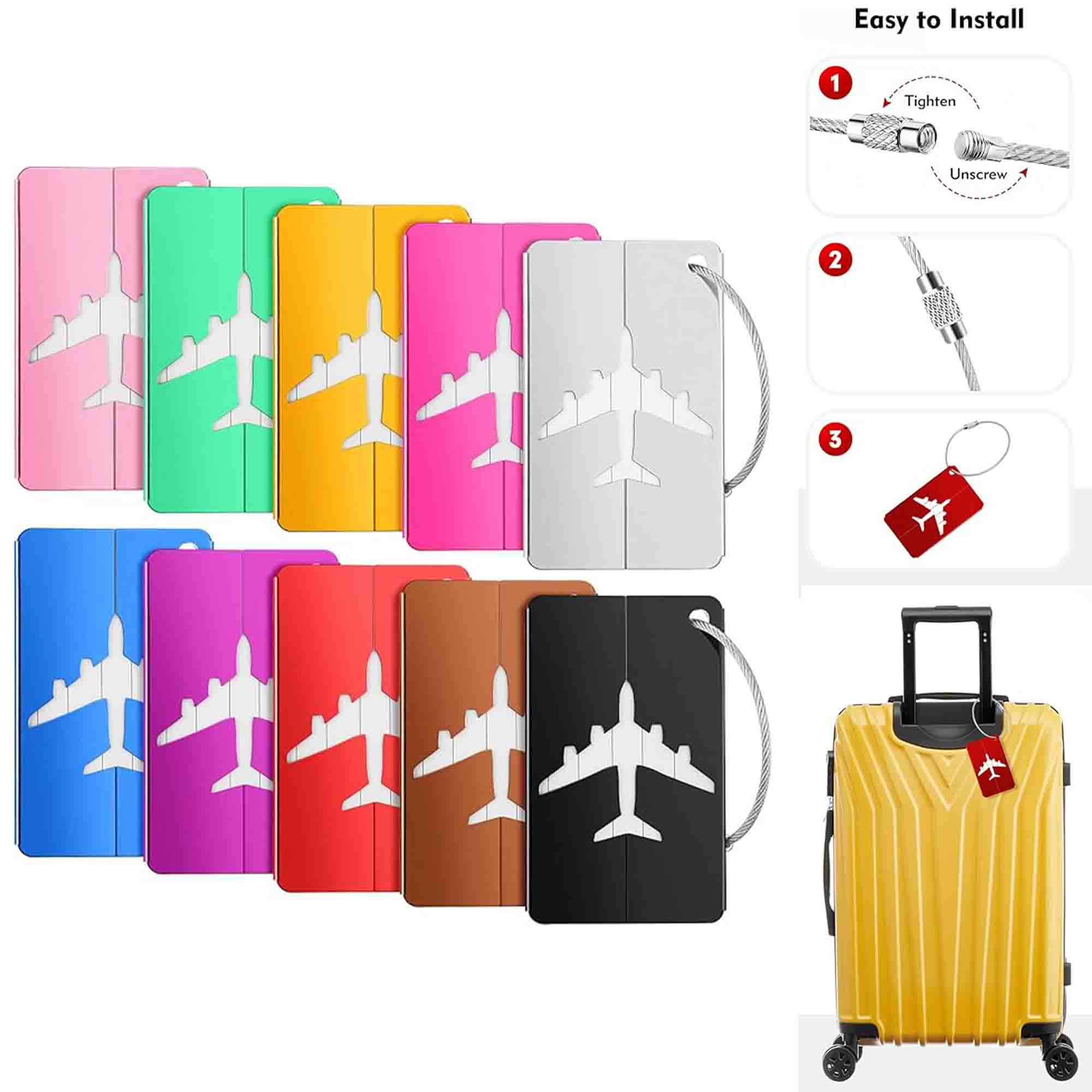 Aluminum Luggage Tag with Name Card 2