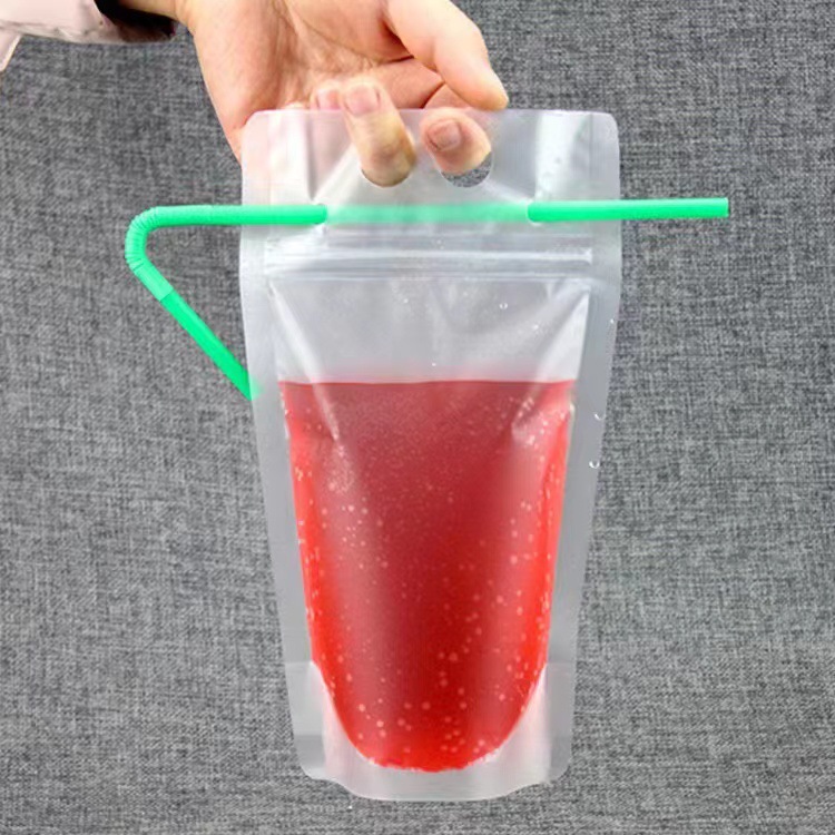 17oz ( 500ml ) Drink Pouch Flasks with Straws 4