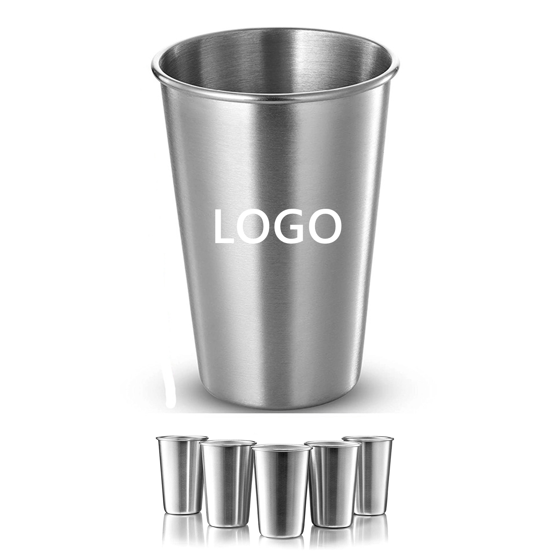 16 oz. Stainless Steel Pint Cups MOQ 50PCS 2