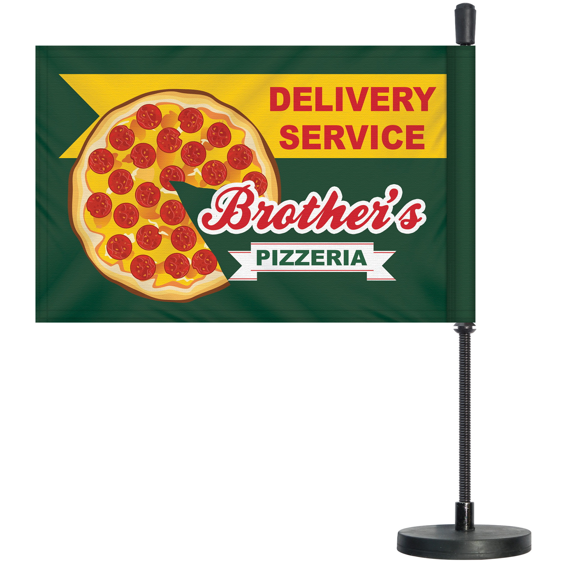 Custom Magnetic Car Flag Kit - Double Sided 12