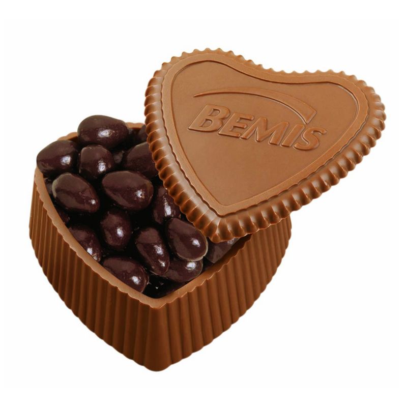 8 oz. Custom Chocolate Heart Box with Premium Confection 1
