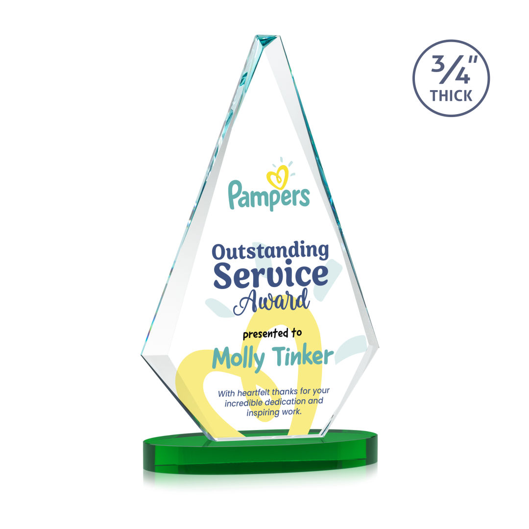 Windsor VividPrint™ Award on Alberton Base - Green 12