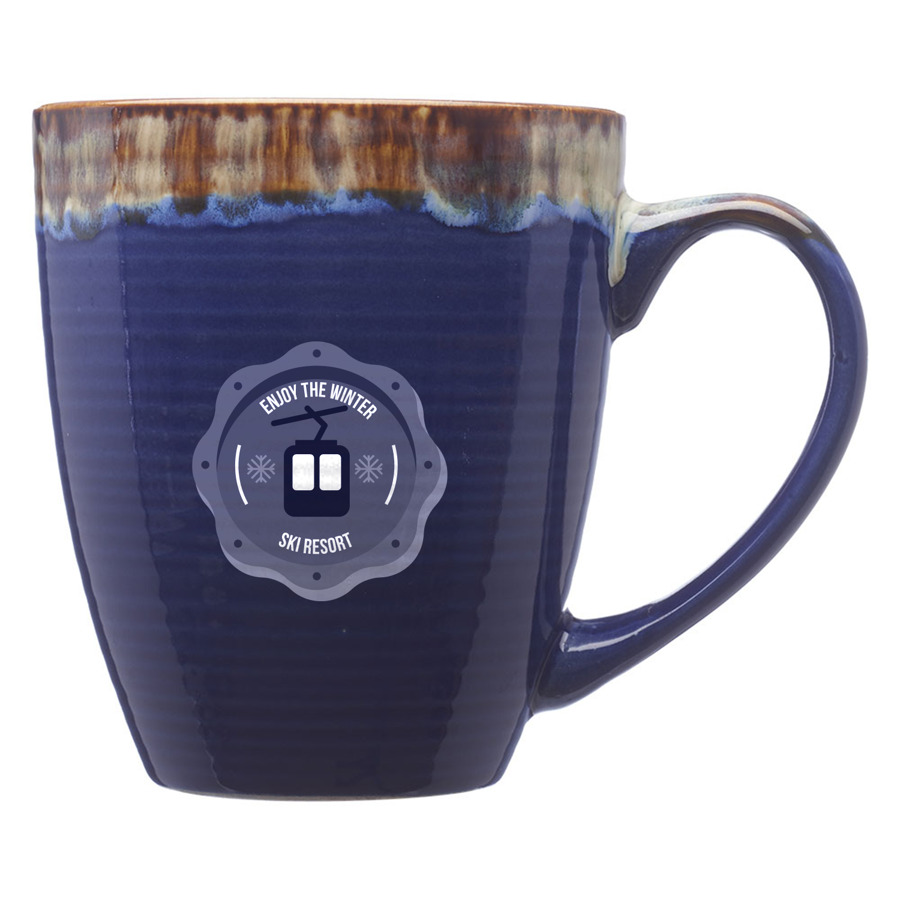 17 oz. Water Color Drip Ceramic Personalized Mug 9