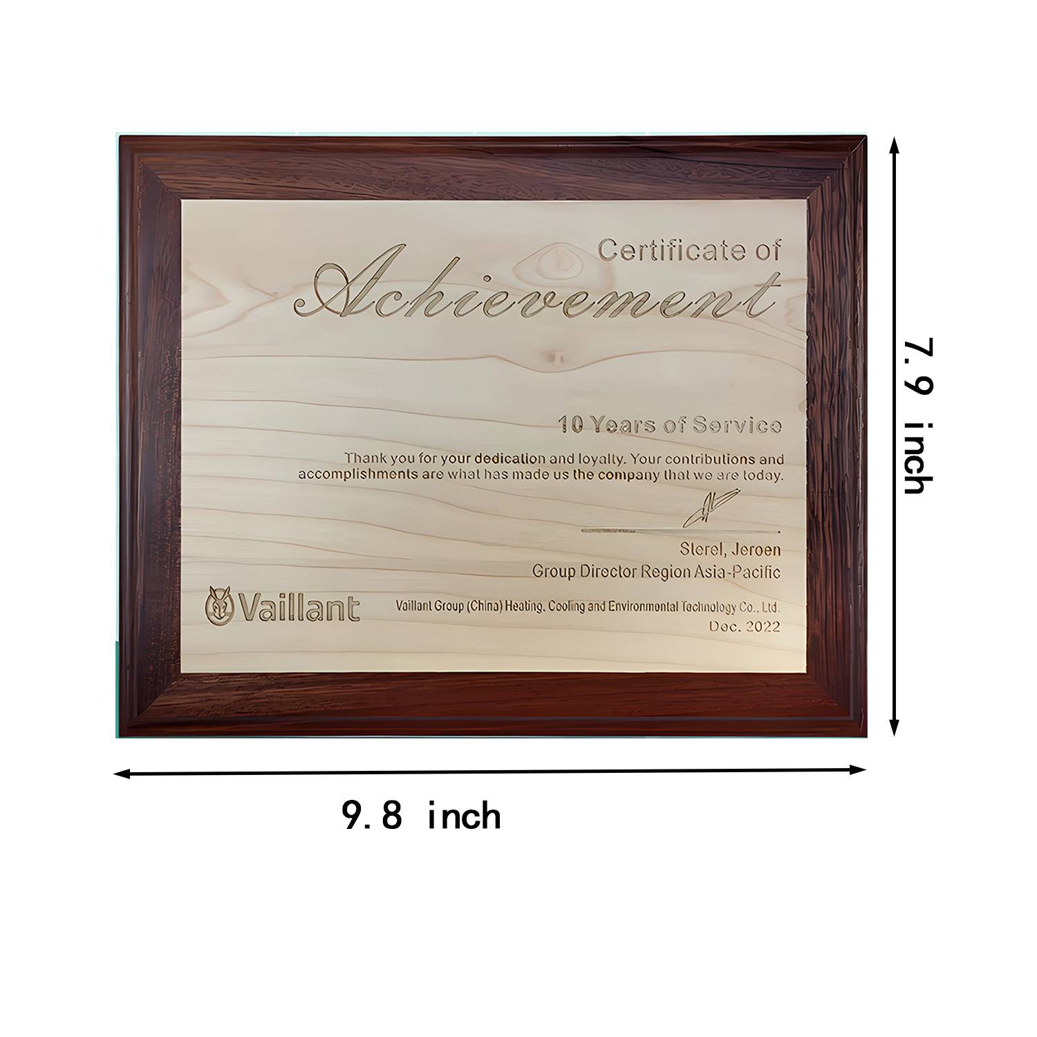 Honorary Certificate Holder Of Cherry Wood Veneer Office 6