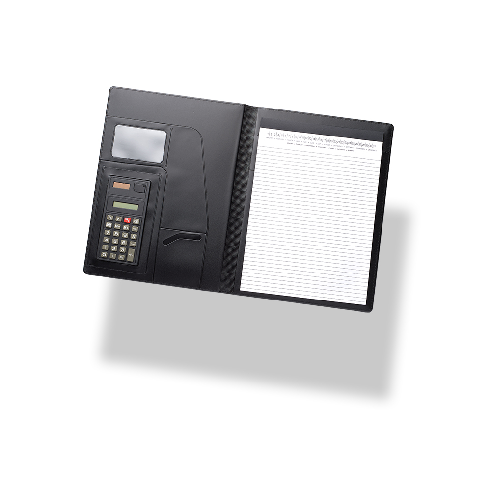Portfolio w/ Notepad and Calculator - 9.5" W x 12.5" H 3