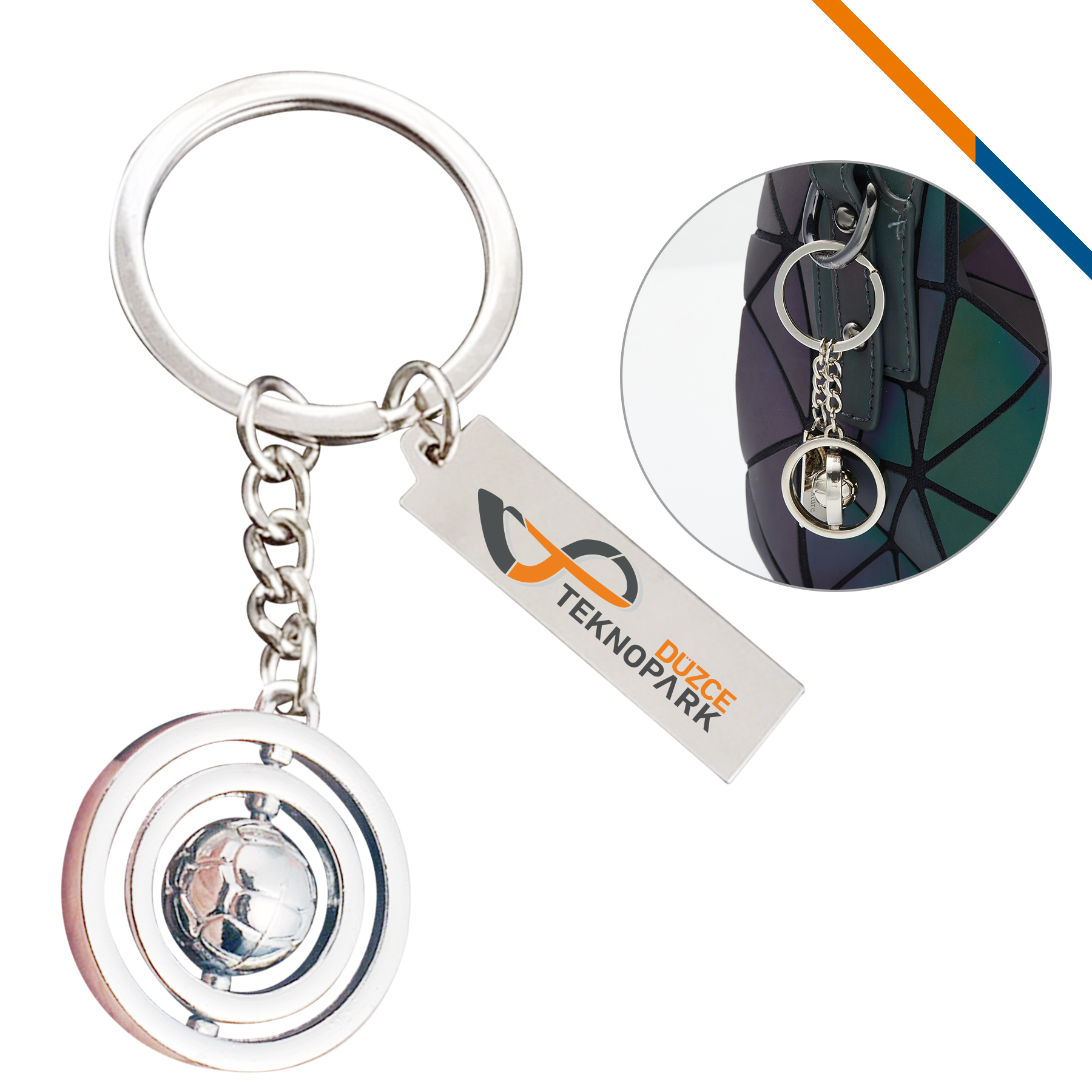 Soccer Metal Keyring 2
