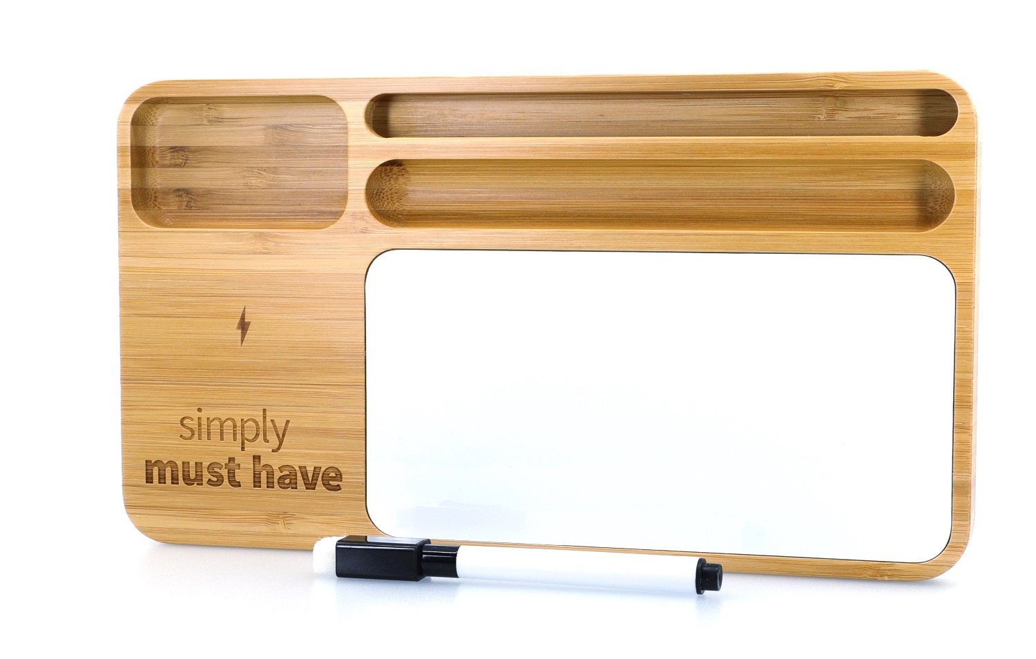 Bamboo 10W Wireless Charging Base with Dry Erase Board 8