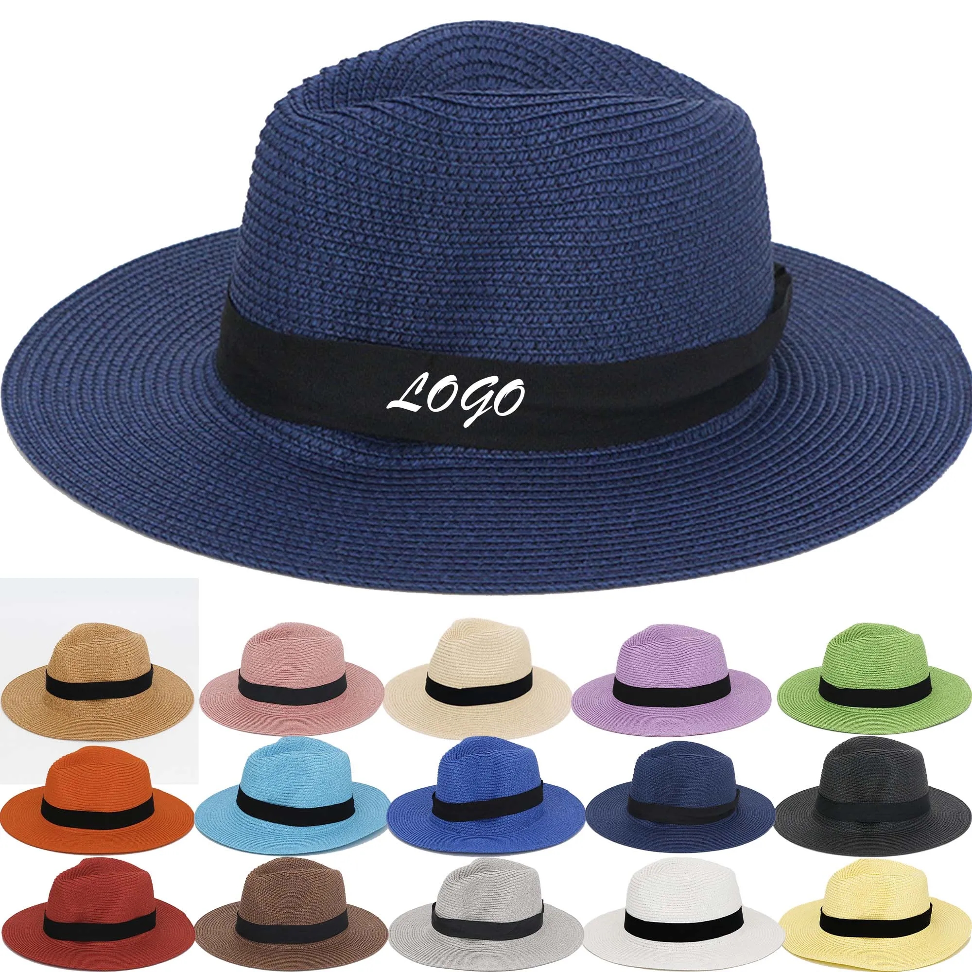 Panama Beach Sun Wide Brim Straw Hat 9
