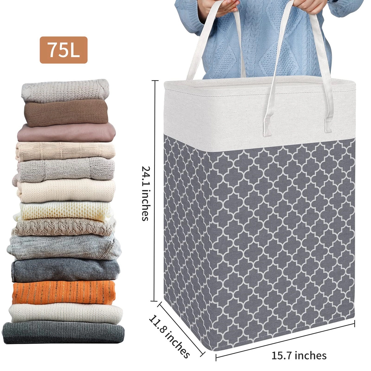 Laundry Hamper With Long Handles 6
