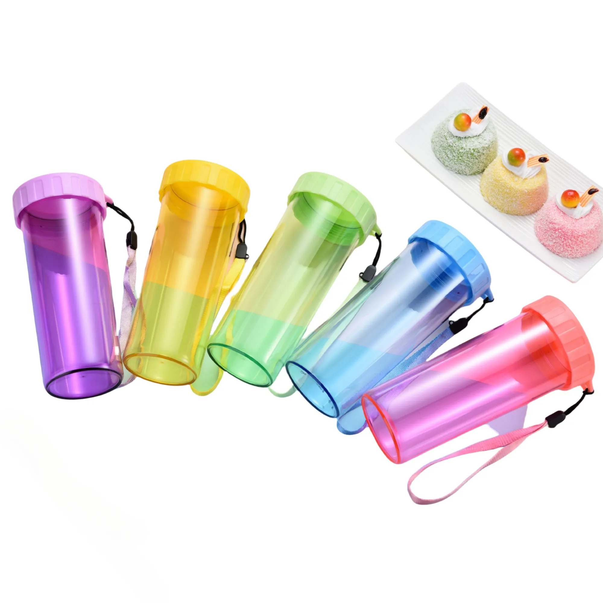 16oz Transparent Plastic Sports Water Bottle 3