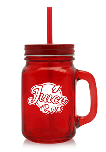 15 oz. Colored Mason Jars with Straw 12