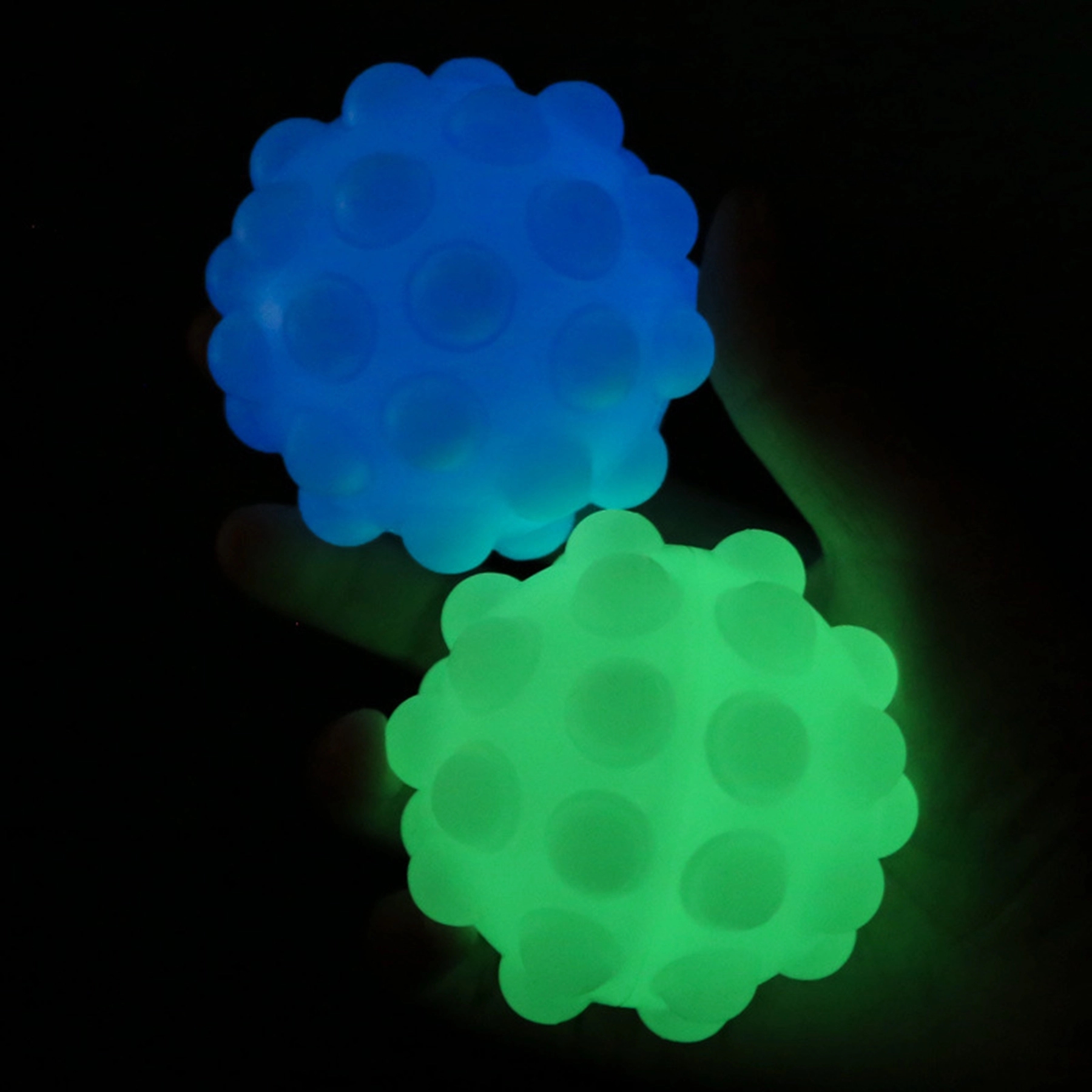 Flashing Silicone Ball Sensory Rainbow Stress Relief Toy 5