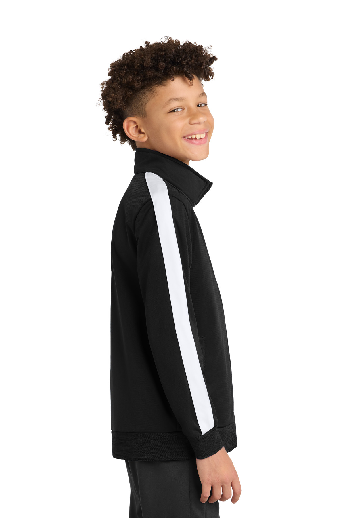 Sport-Tek Youth Tricot Sleeve Stripe Track Jacket. YST94 10