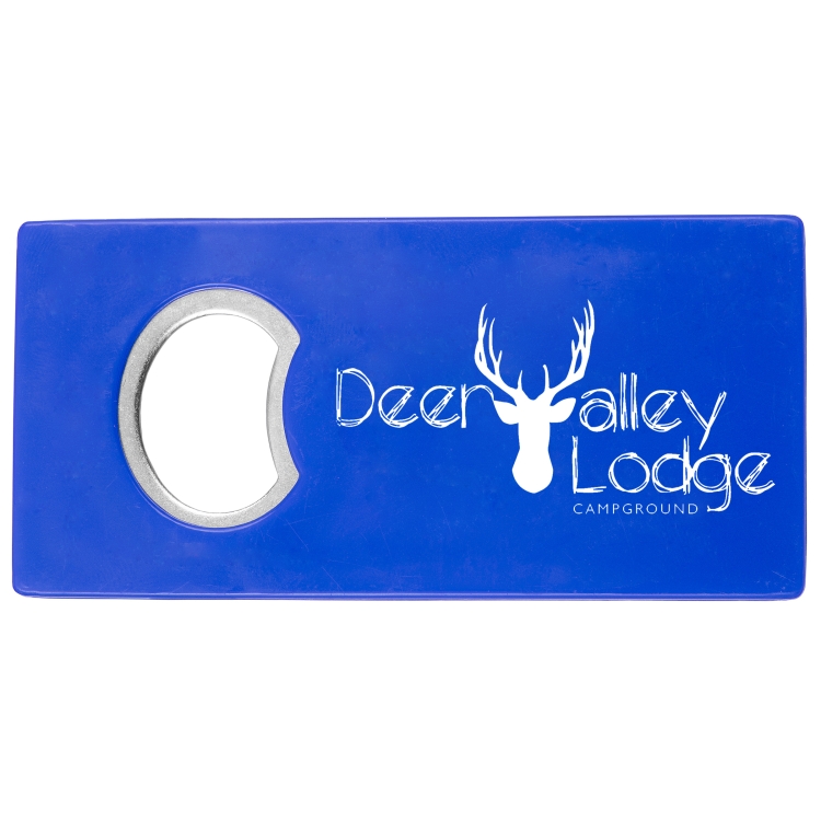 Rectangle Metal Bottle Opener with Magnet