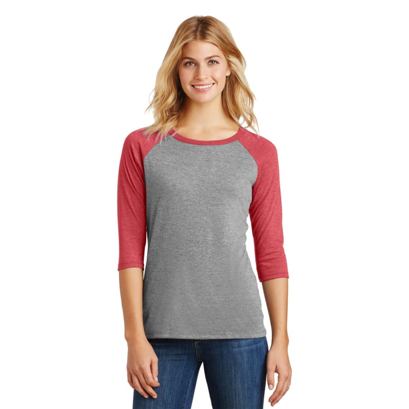 District Women's Perfect Tri 3/4-Sleeve Raglan. 18