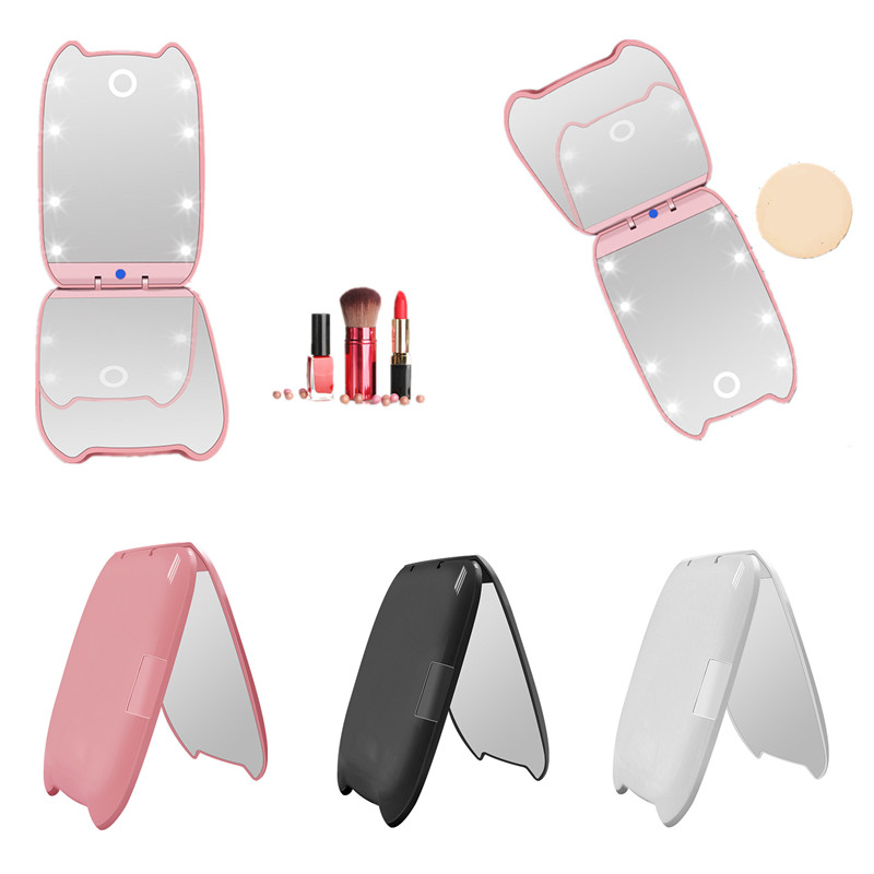 Folding Touch-screen LED Make-up Mirror 2