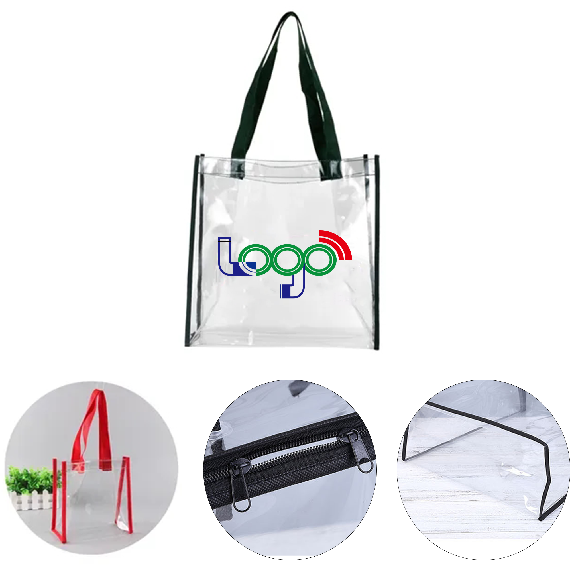 Clear Stadium Tote 50pcs MOQ 2