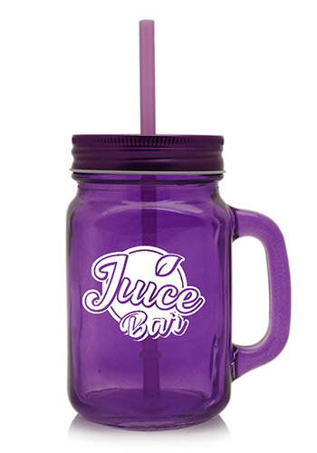 15 oz. Colored Mason Jars with Straw 10