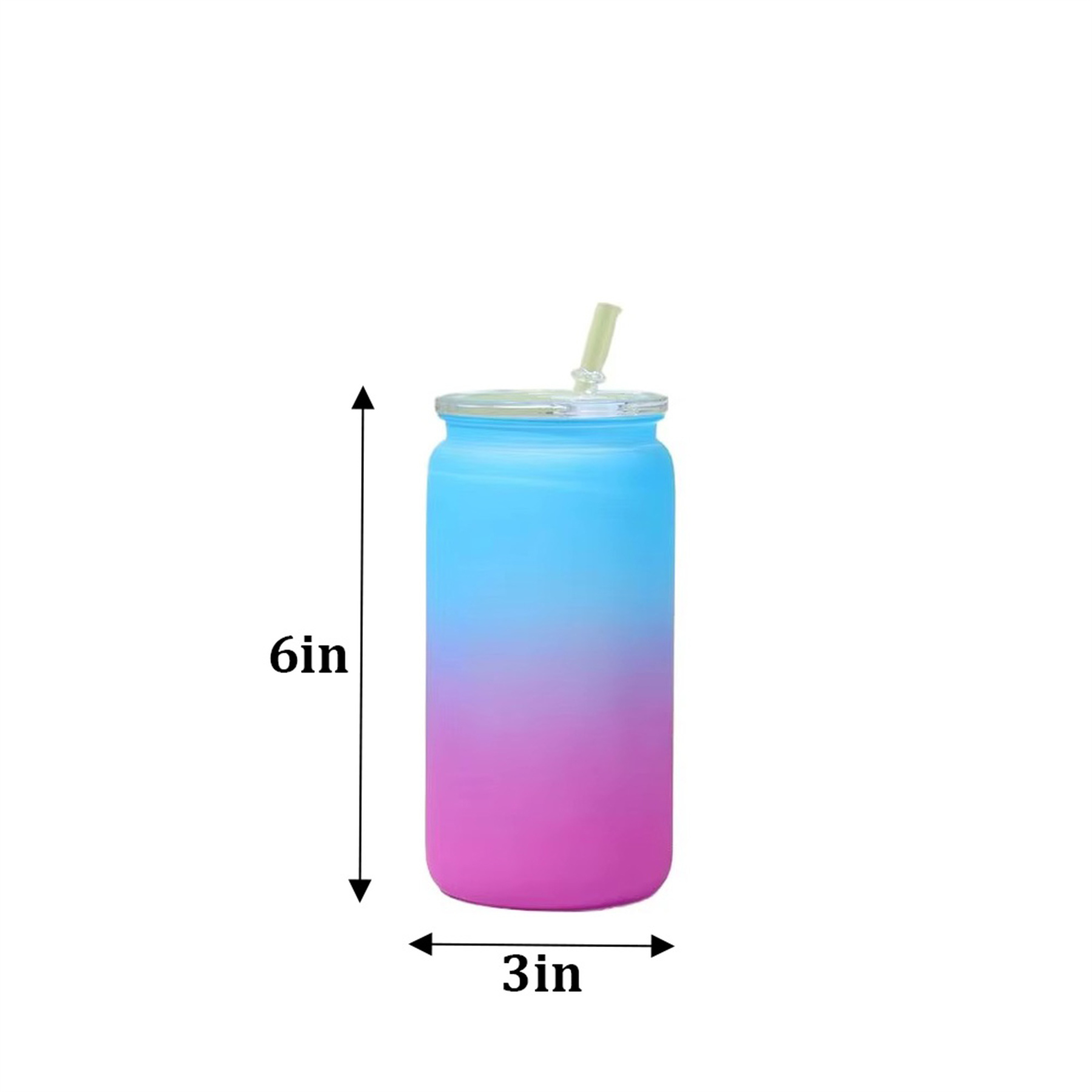 16oz Plastic Mason cup with straw 9