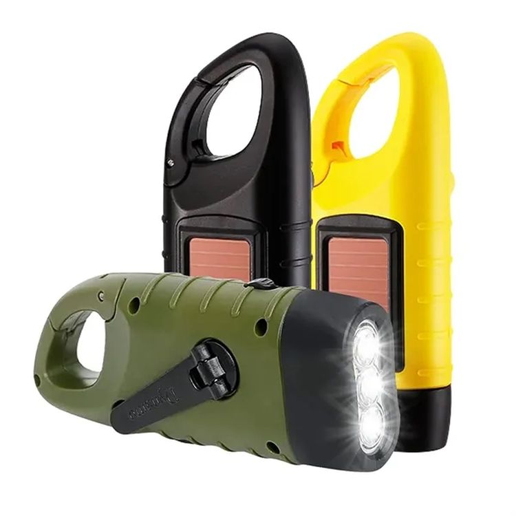 Mini Solar & Hand-Crank Flashlight Keychain 2