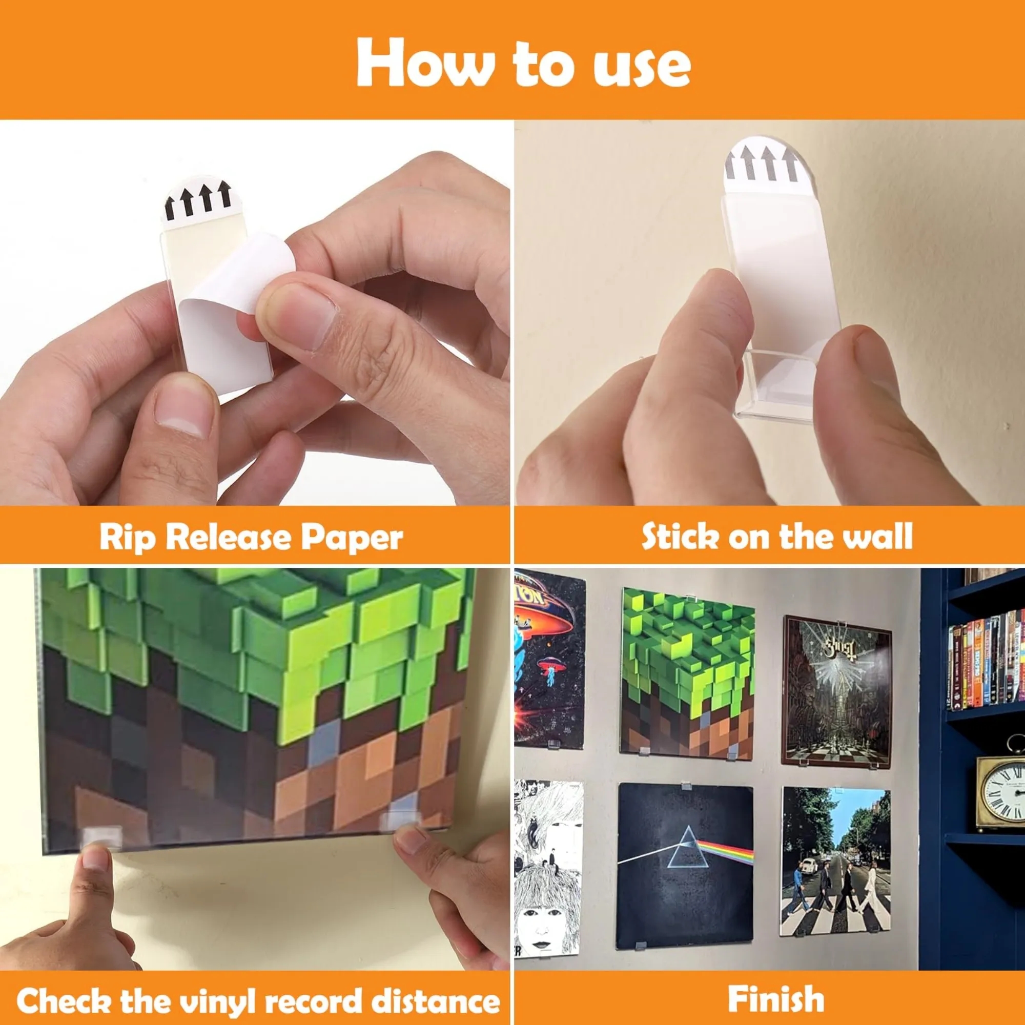 Acrylic Vinyl Record Wall Mount Display Holder 5