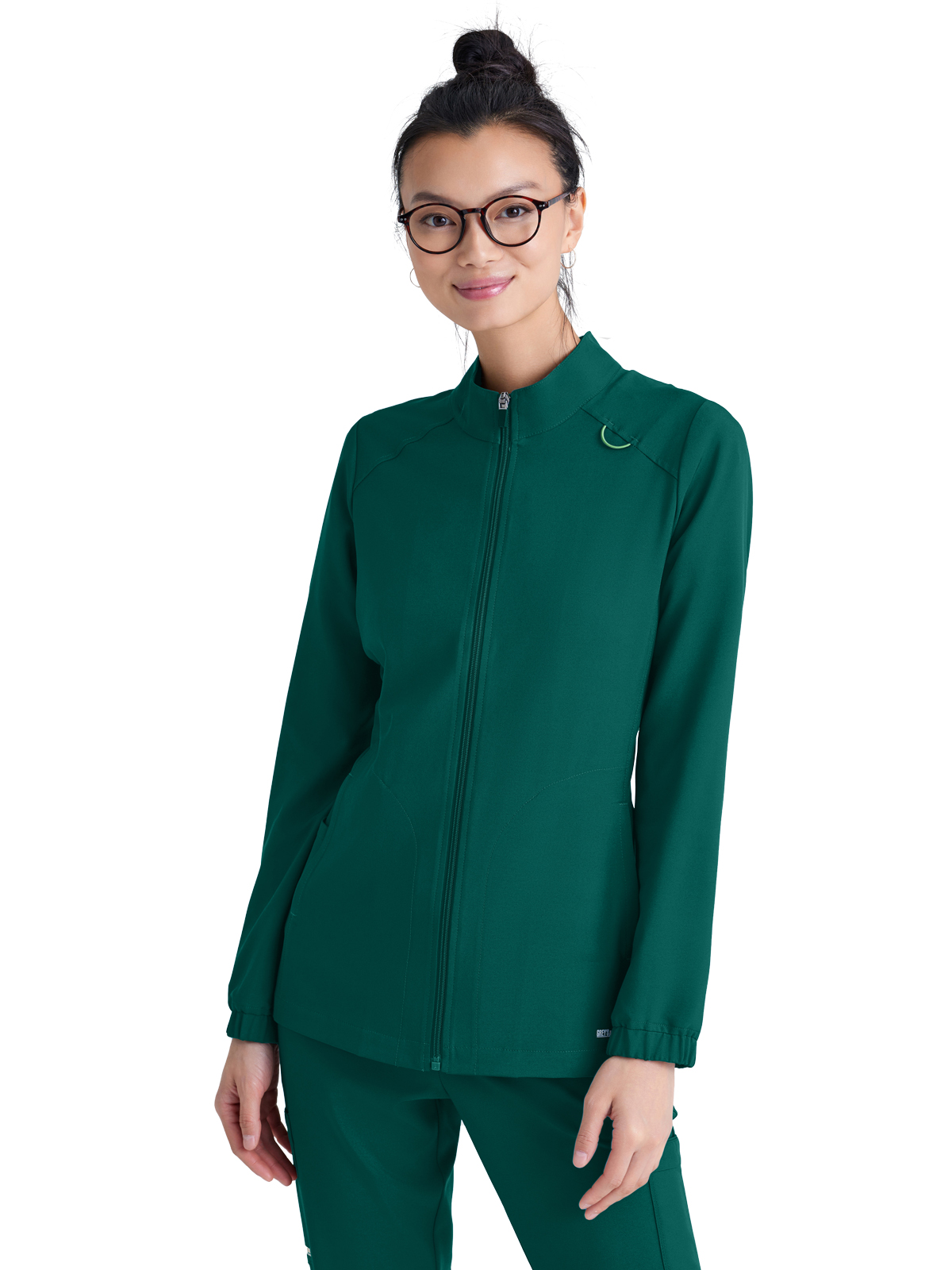 Grey's Anatomy Evolve Stretch - Women's Three-Pocket Virtue Warm-Up Scrub Jacket 5