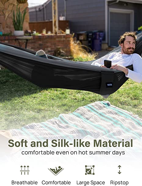 Hammock Double & Single Portable Hammocks/2 Tree Straps 7