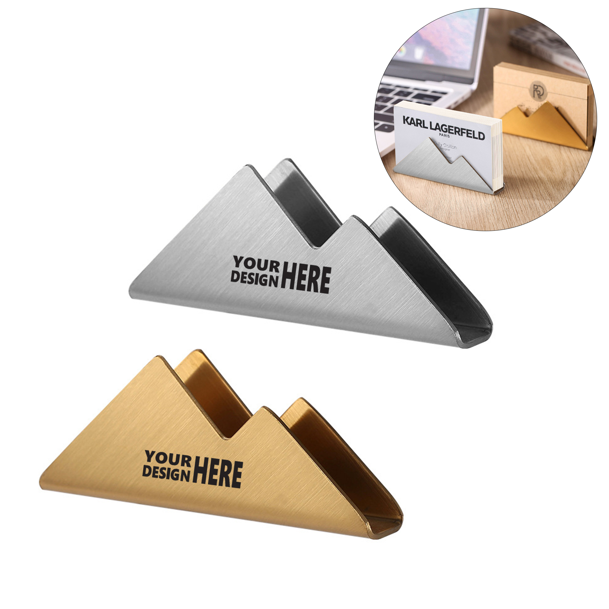 Stainless Steel Mountain Card Holder 2