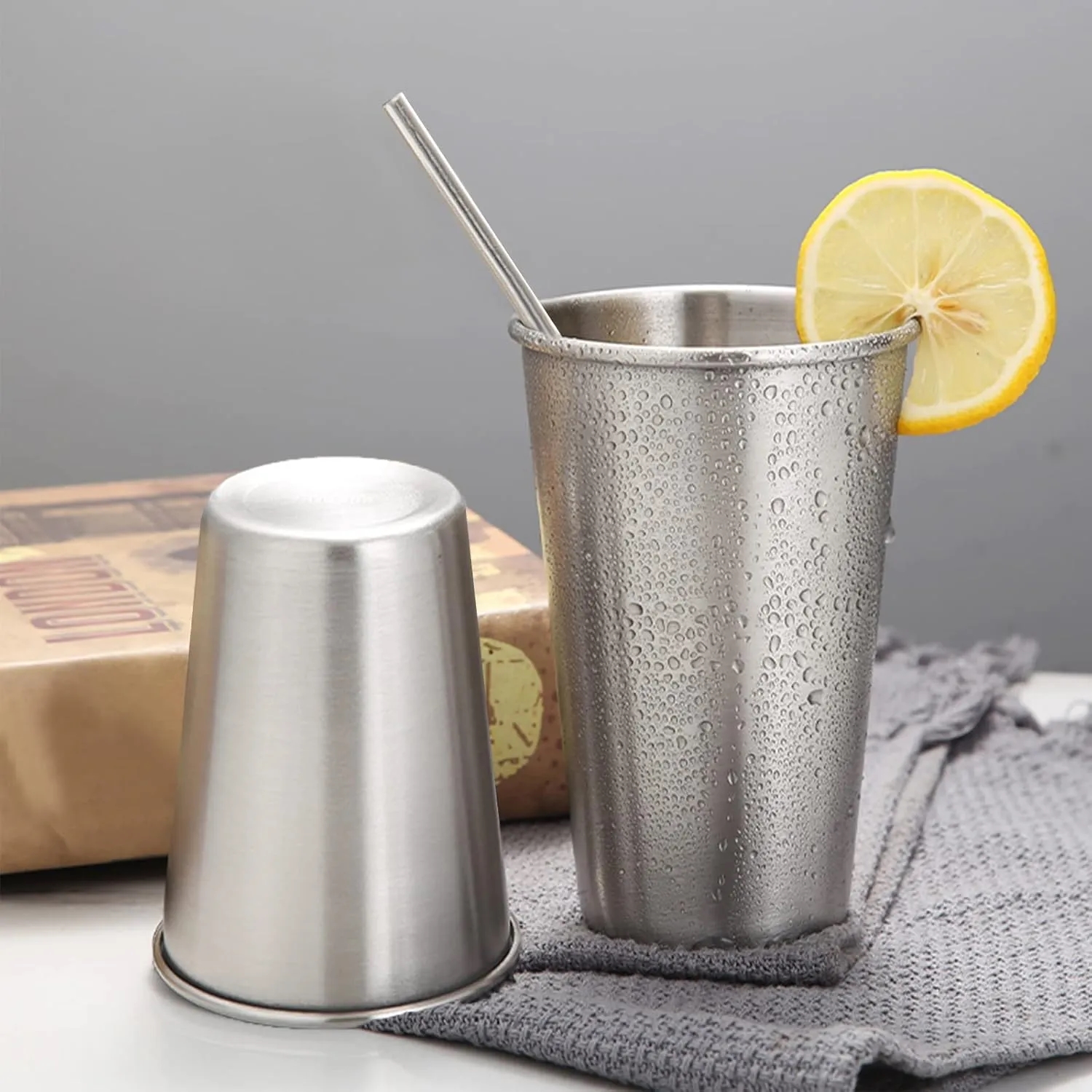 16oz Stainless Steel Pint Cup 1