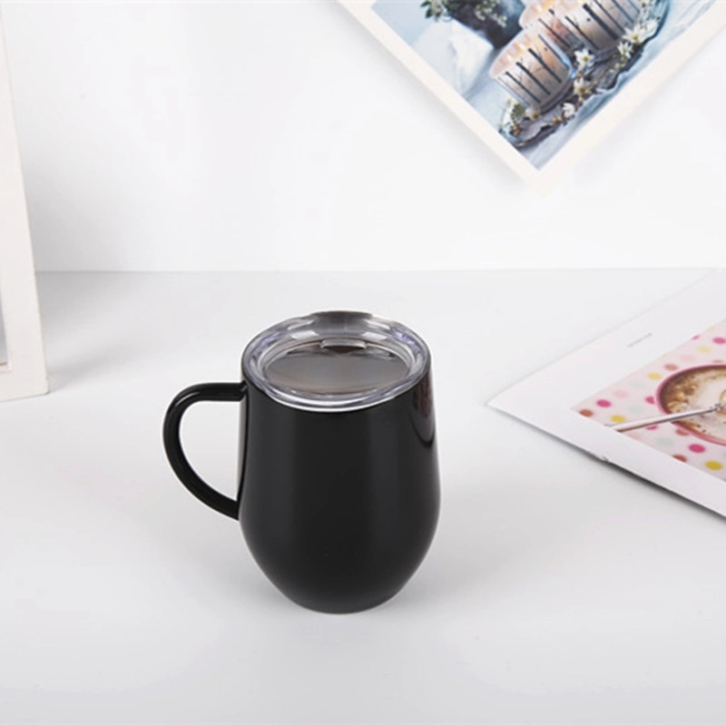Custom 12 oz Stainless Steel Travel Coffee Mug With Handle 9