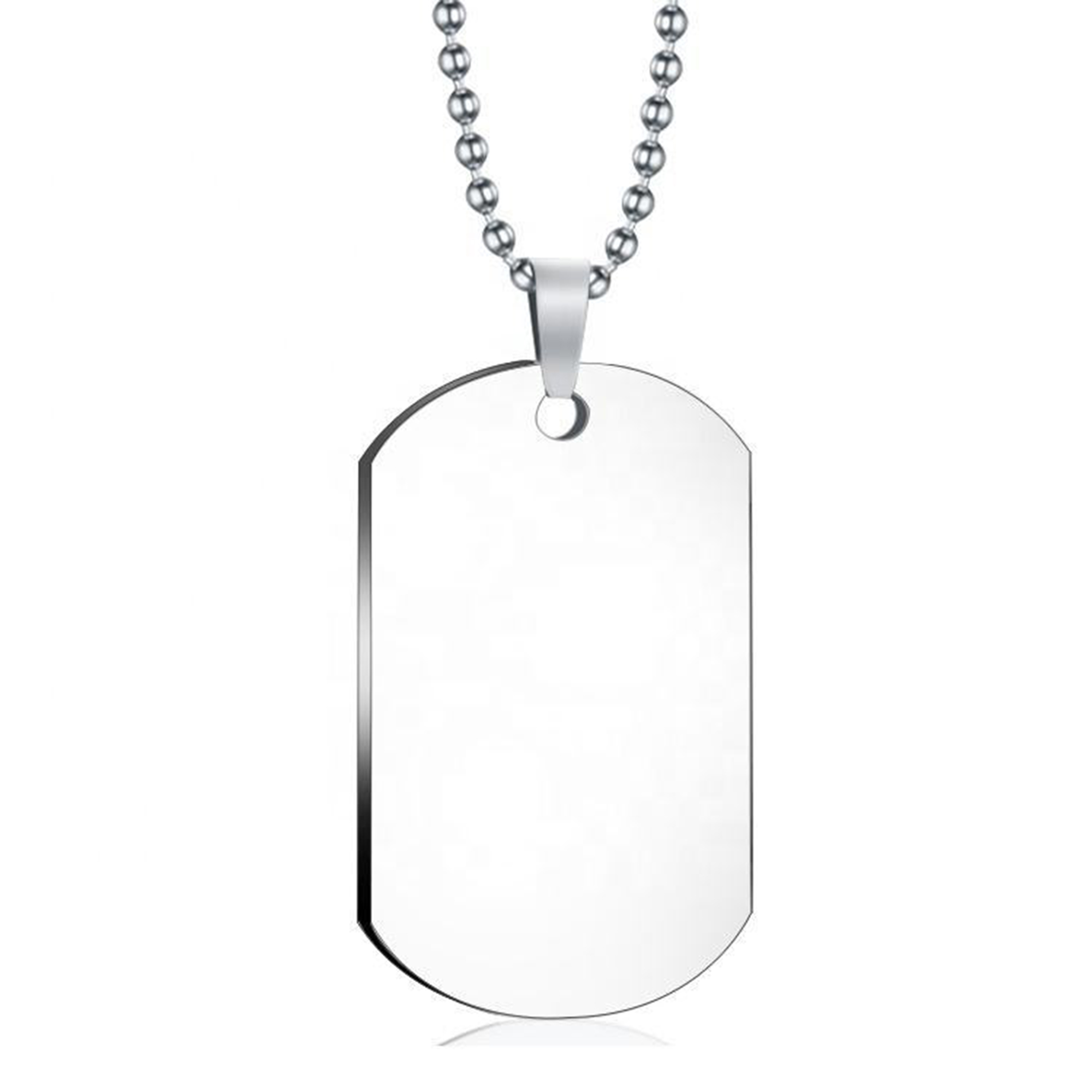 Personalized Dog Tag Pendant With Chain 1.97" Length X 1.1" Width 2