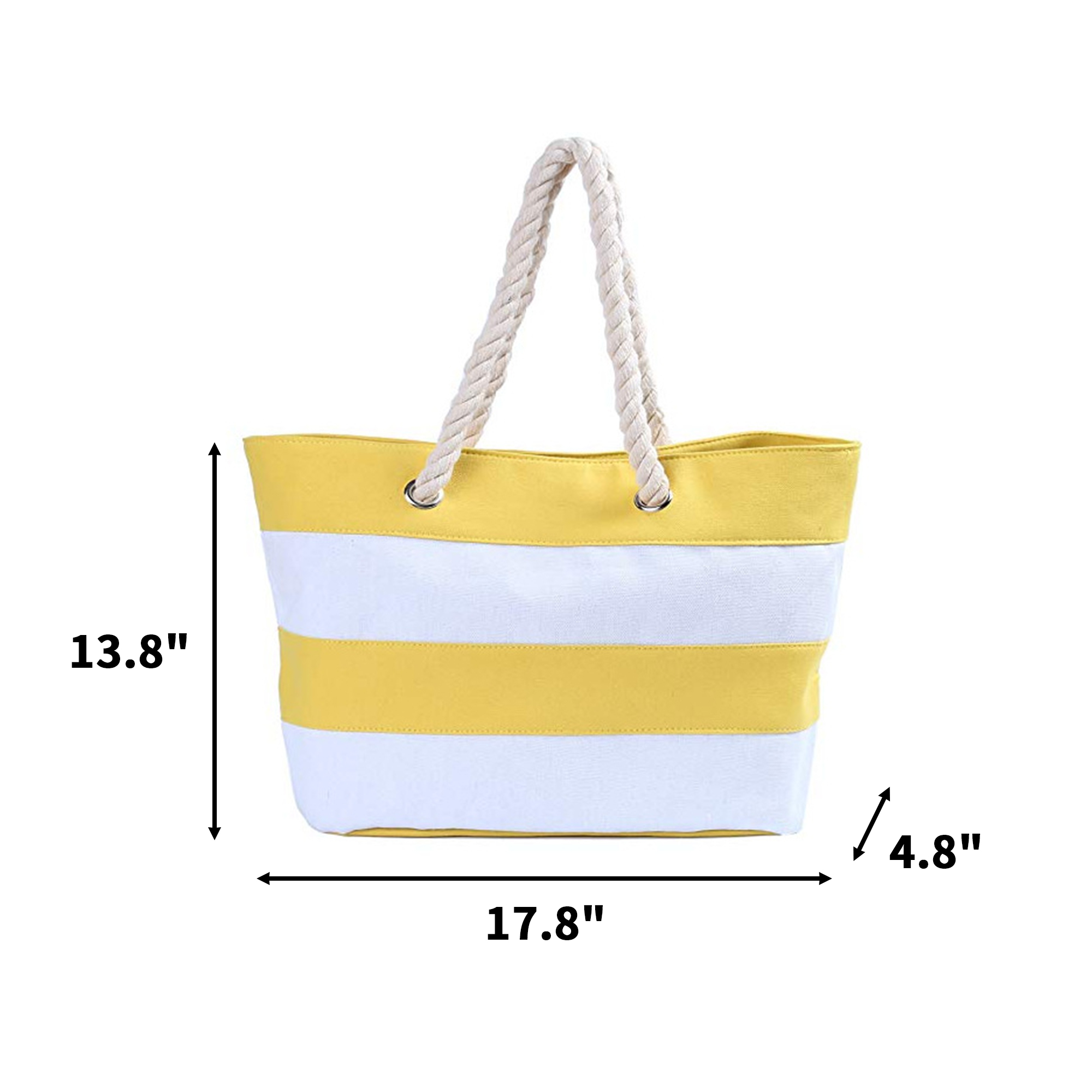 Canvas Beach Tote With Soft Rope Handles, custom tote bag with logo imprint 5
