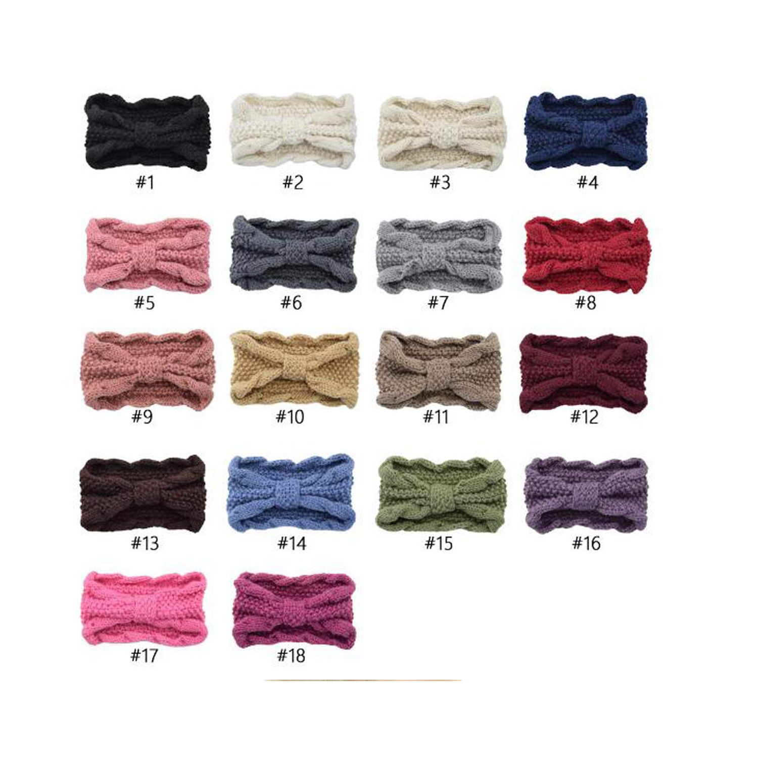 Womens Knit Wide Twist Bow Hair Bands Headband 4