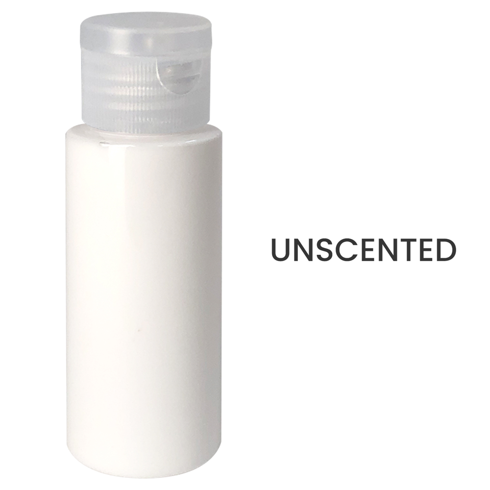 2 oz. of sunscreen in a transparent cylinder bottle.