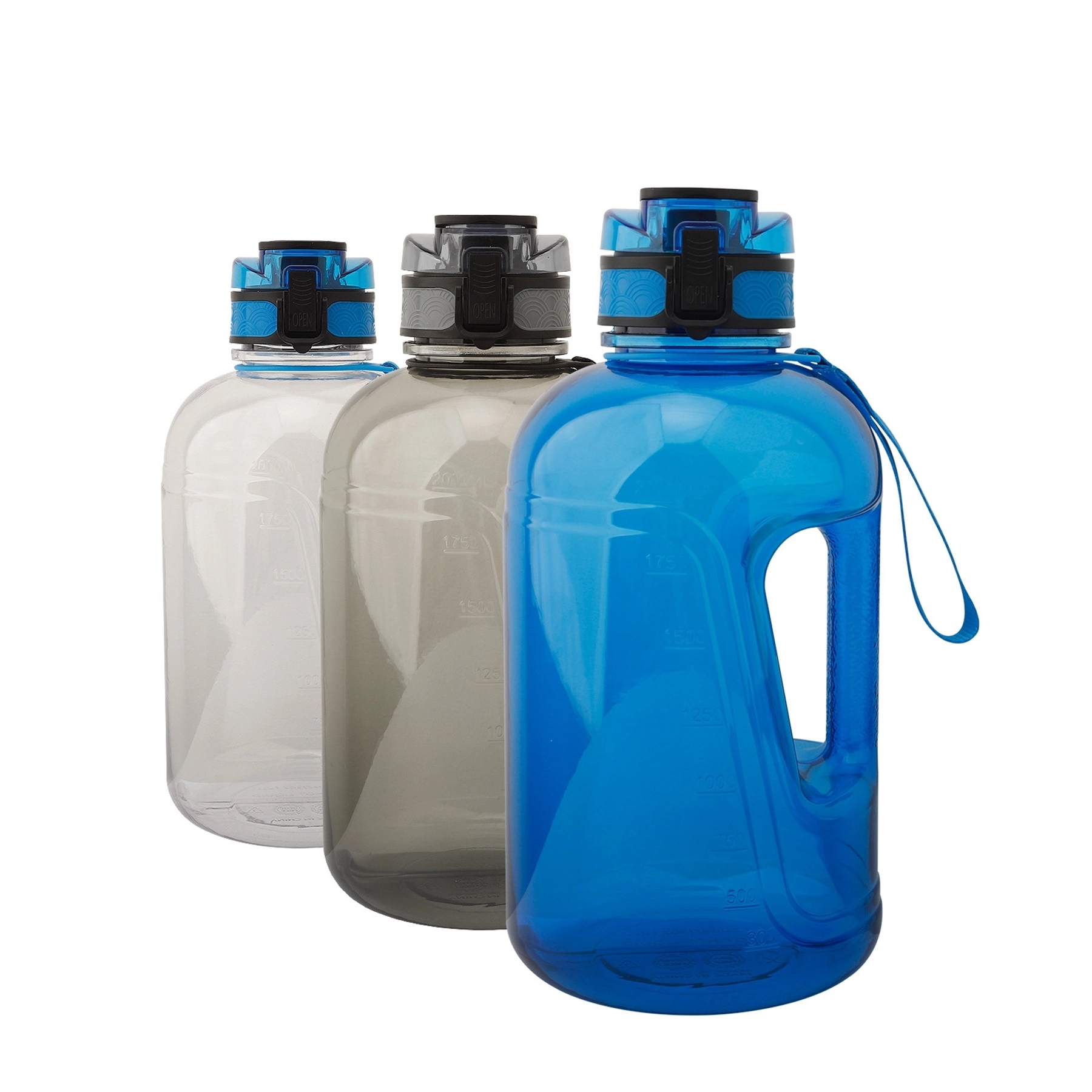 2.2 L Large Capacity Wide Mouth Plastic Sport Water Bottle 11