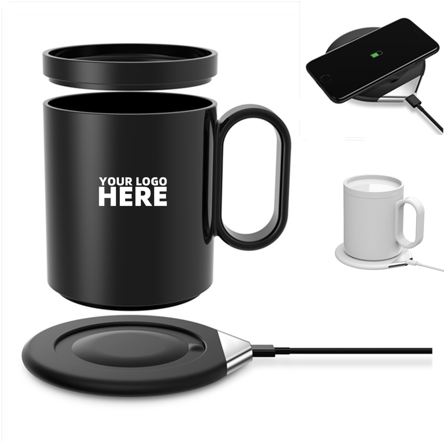 Wireless Charger w/Thermostatic Coaster Cup 1